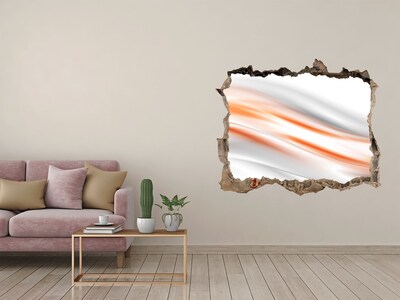 3D wall hole Futuristic landscape