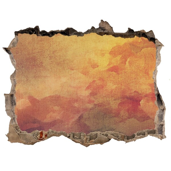 Hole wall sticker The burning sky beyond the walls