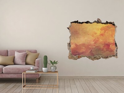 Hole wall sticker The burning sky beyond the walls