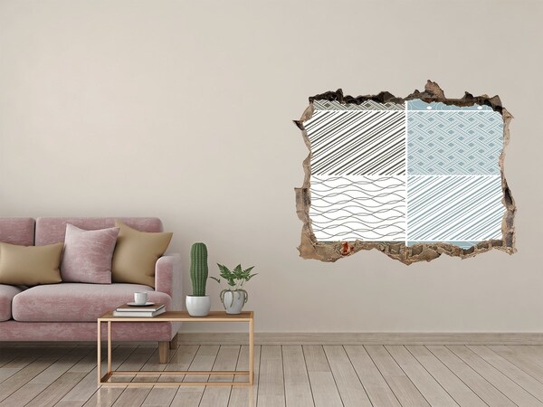 Hole in the wall sticker Geometric patterns