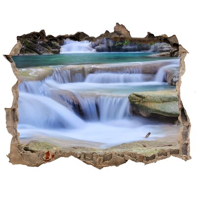 Hole in the wall decal Cascade in the forest