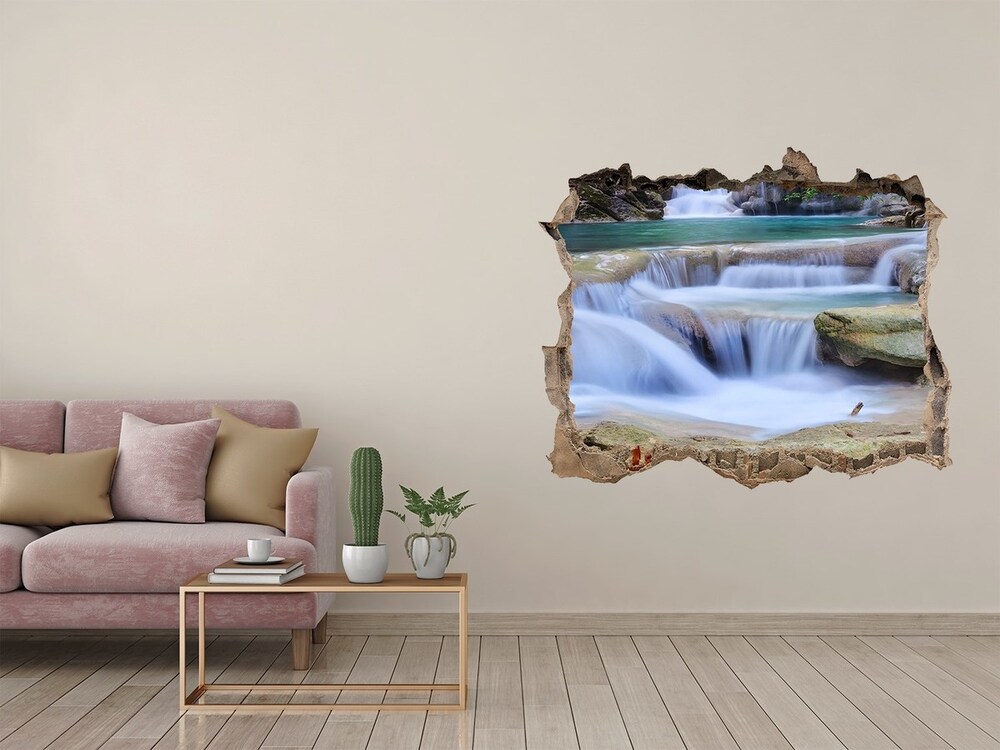 Hole in the wall decal Cascade in the forest