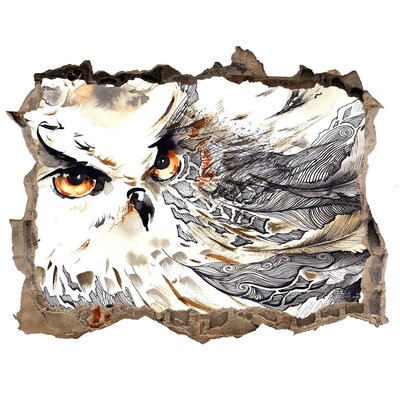 Hole in the wall decal An owl in flight