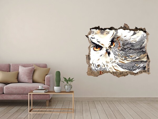 Hole in the wall decal An owl in flight