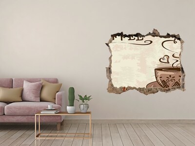 Hole in the wall sticker Aromatic coffee