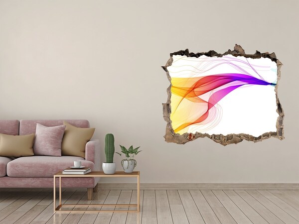 Hole in the wall sticker A colorful burst of energy