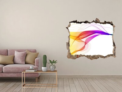 Hole in the wall sticker Colorful abstraction