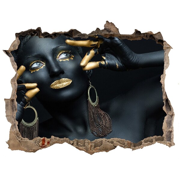 3D wall hole wallpaper The Golden Secret in the Ruins