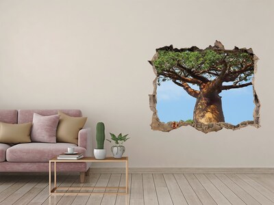 Hole in the wall sticker Baobab in a hole in the wall