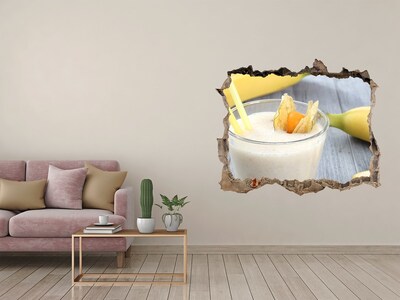 Hole wall sticker Banana cocktail