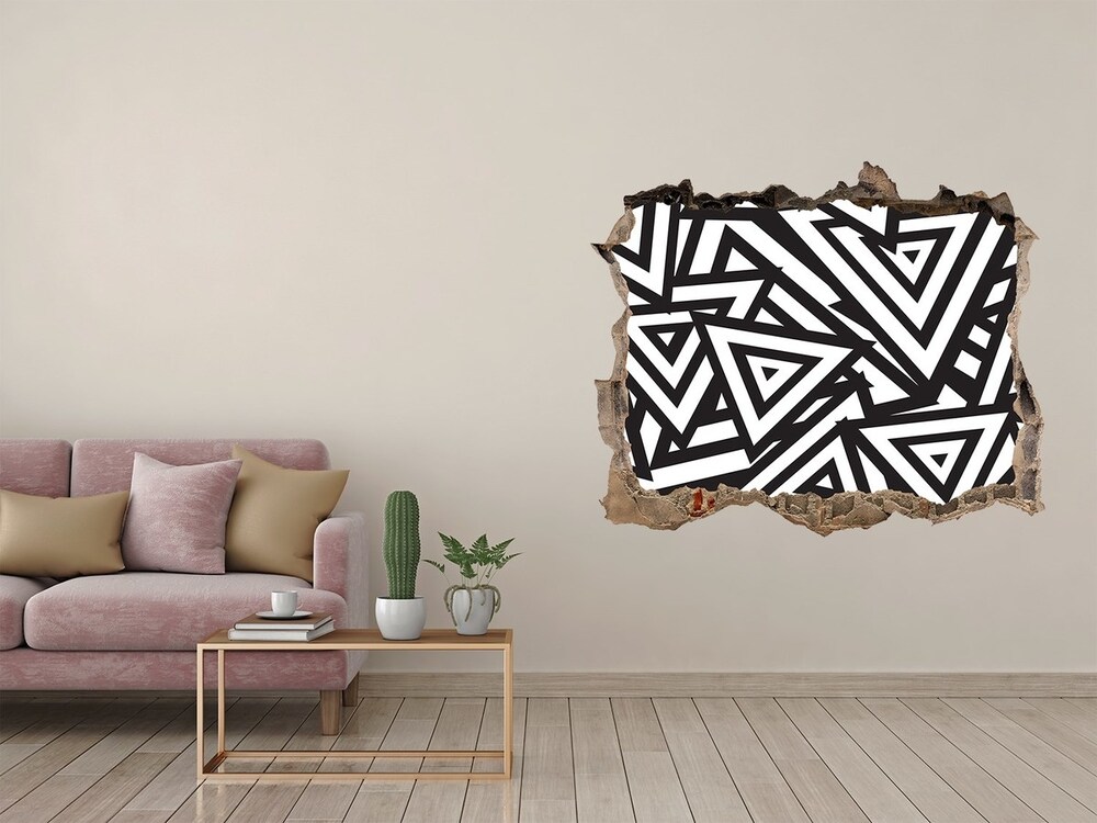 Hole in the wall sticker Triangles