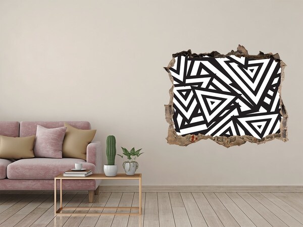 Hole in the wall sticker Triangles