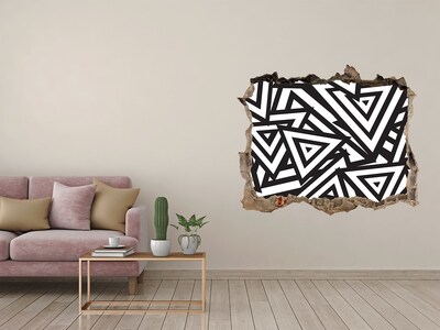 Hole in the wall sticker Abstract geometric patterns