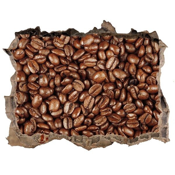 Hole in the wall sticker Coffee beans