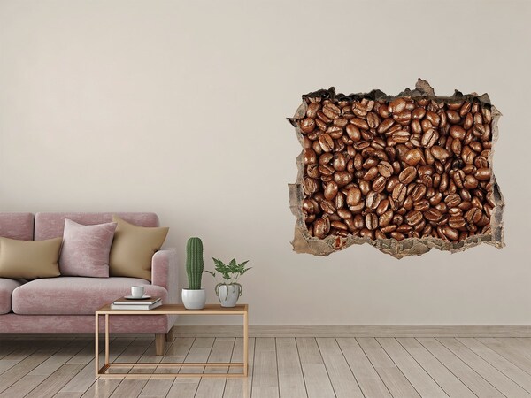 Hole in the wall sticker Coffee beans