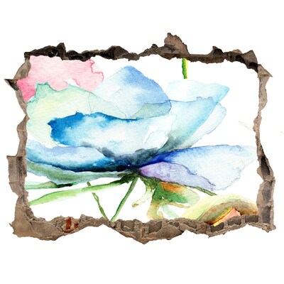 Hole in the wall decal A floral dream in concrete