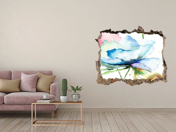 Hole in the wall decal A floral dream in concrete