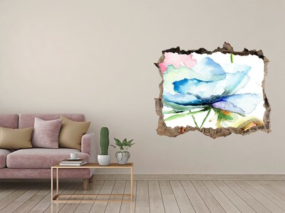 Hole in the wall decal A floral dream in concrete