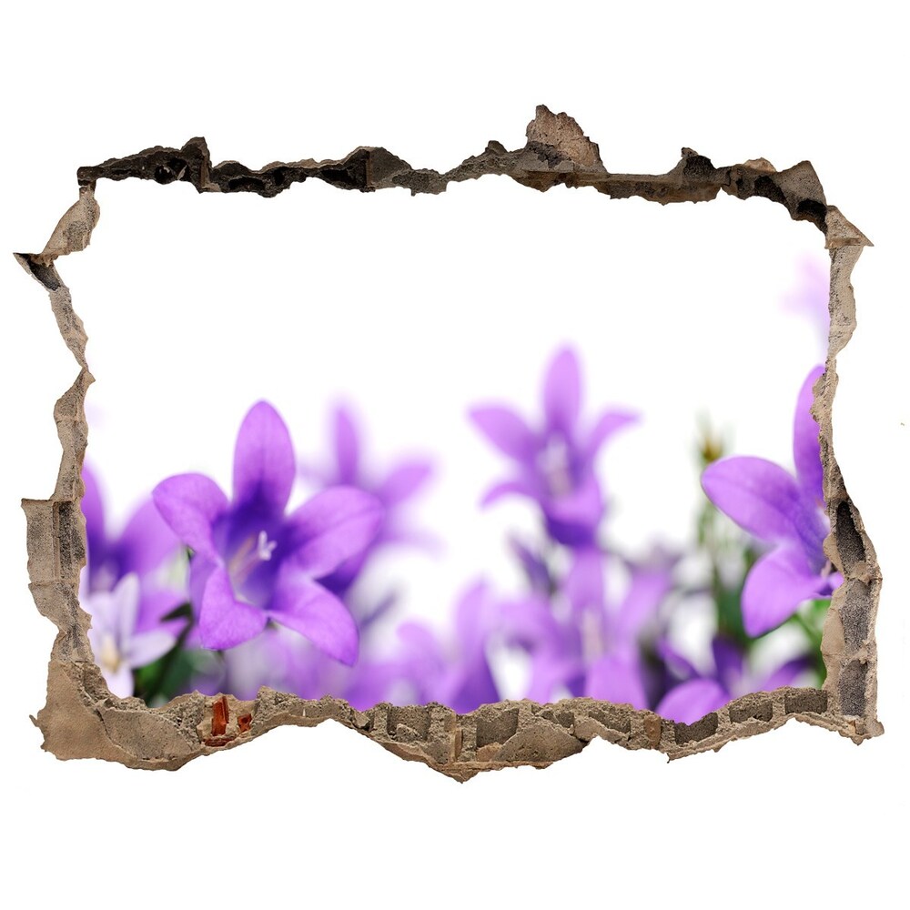 3D wall hole Purple bells