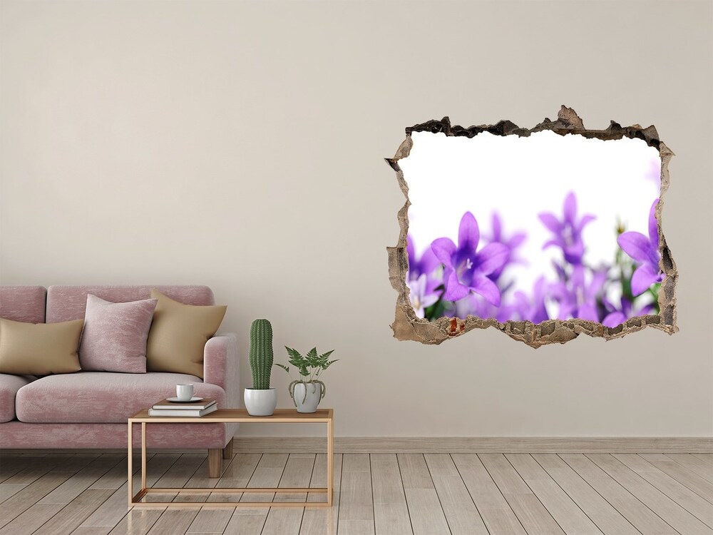 3D wall hole Purple bells