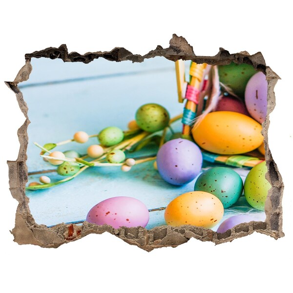 Hole wall sticker Easter eggs