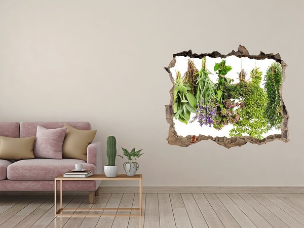 3D wall hole Green herb garden