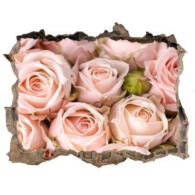 3D wall hole Roses in a Hole in the Wall