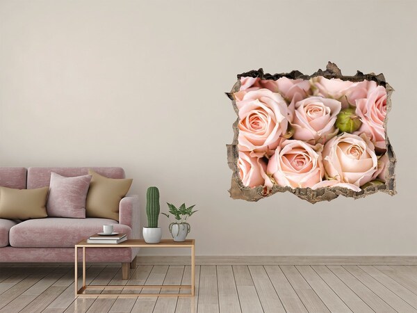3D wall hole Roses in a Hole in the Wall