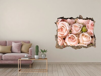 3D wall hole Roses in a Hole in the Wall