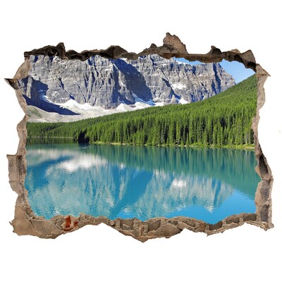 Hole wall sticker Lake in the mountains