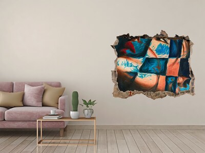 Hole wall sticker A body immersed in color