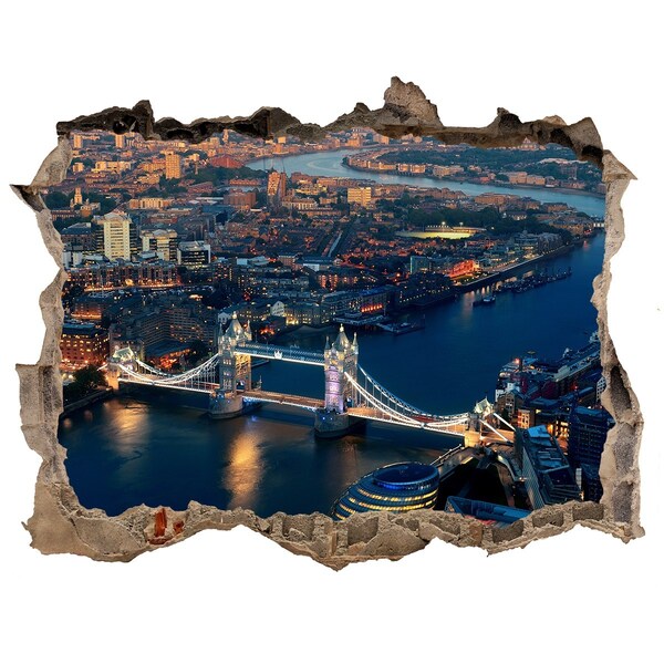 Hole in the wall sticker London from a bird's eye view