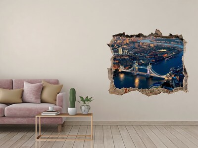 Hole in the wall sticker London from a bird's eye view