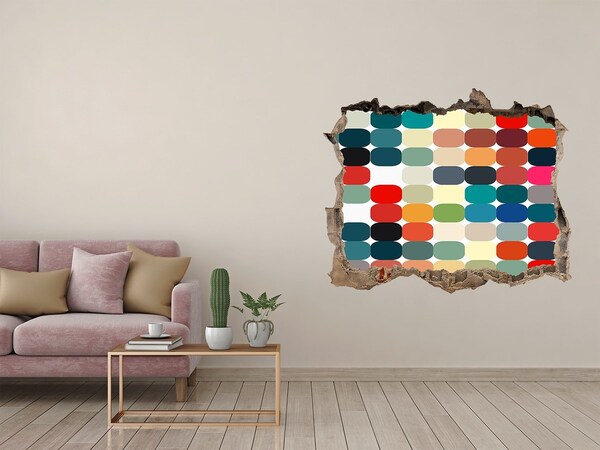 Hole in the wall sticker Geometric background