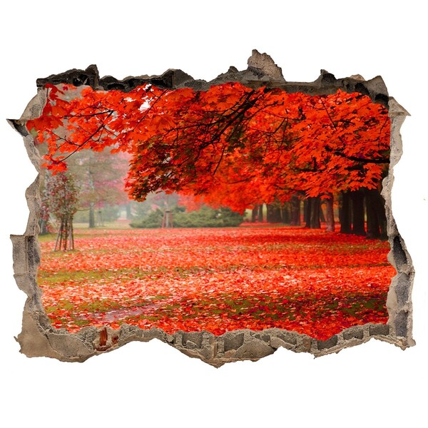 Hole in the wall sticker Autumn in the park