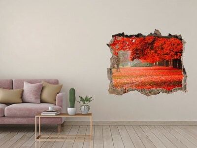 Hole in the wall sticker Autumn in the park