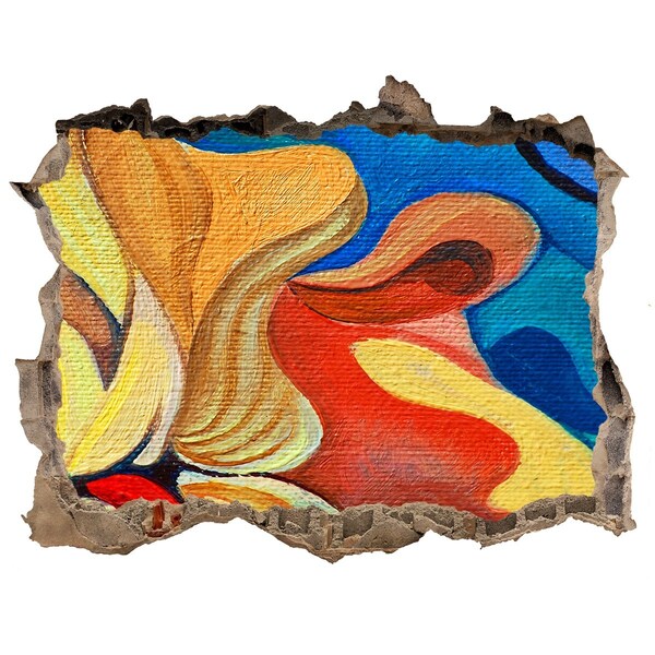 Hole in the wall decal A floral burst of color