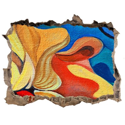 Hole in the wall decal A floral burst of color