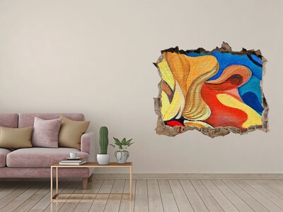 Hole in the wall decal A floral burst of color