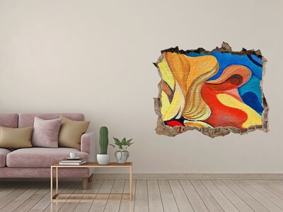 Hole in the wall decal Abstract flower