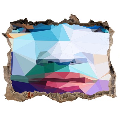 Hole in the wall decal A landscape in the colors of geometry