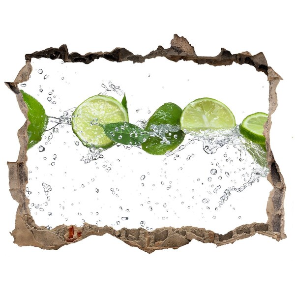 Hole wall sticker Refreshing lime cocktail