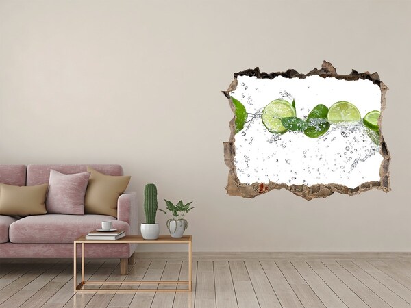 Hole wall sticker Refreshing lime cocktail