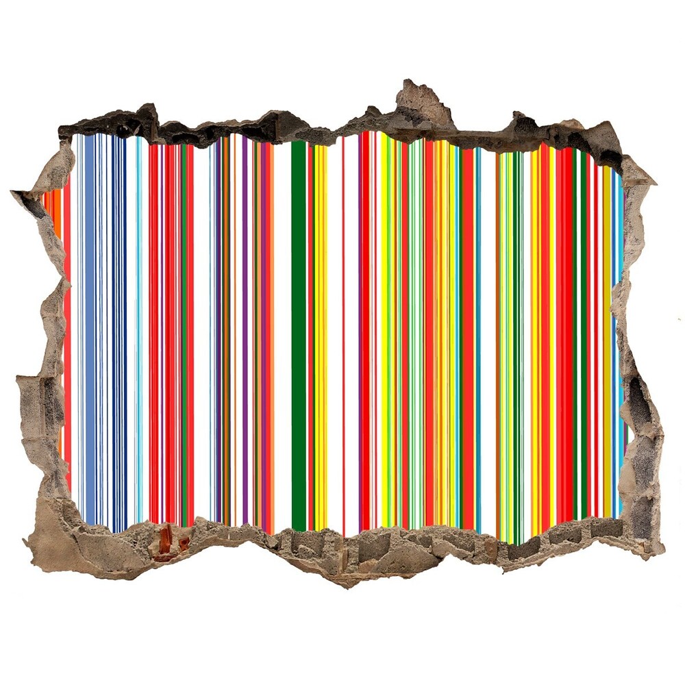 3D wall hole Colorful stripes