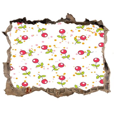 Hole wall sticker Cherry