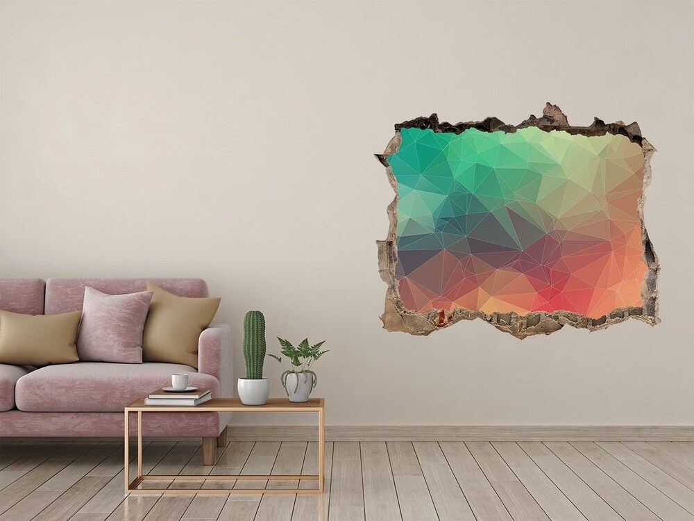 Hole wall sticker Geometric background