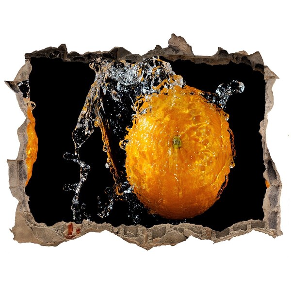 Hole wall sticker Orange in the waterfall