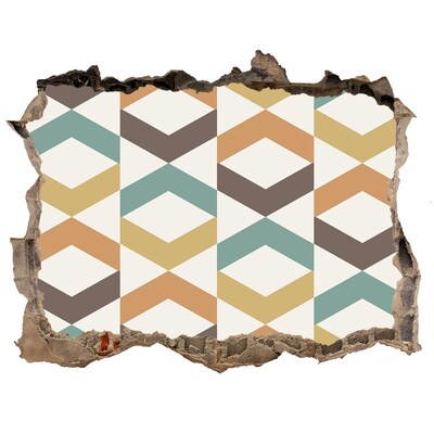Hole in the wall decal Geometric patterns on the wall