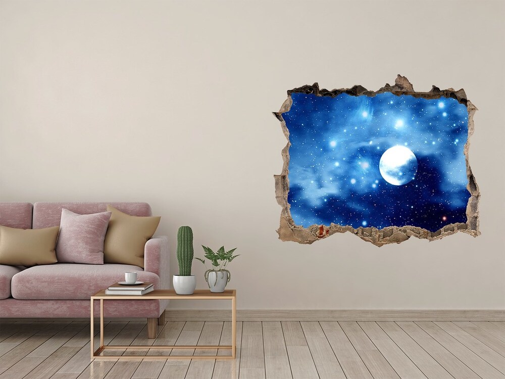 Hole in the wall sticker full moon