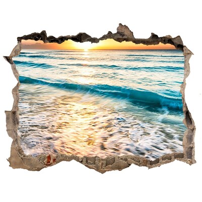 Hole in the wall sticker Sunset beach